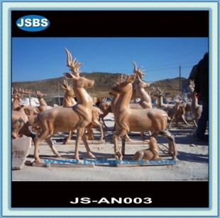 Marble Carved Deer Sculpture, JS-AN003