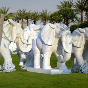 Marble Elephant Sculpture, JS-AN016