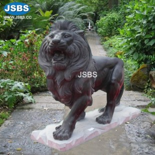 Black Marble Lion Sculpture, JS-AN184B
