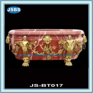 Luxury Marble Bronze Bathtub, JS-BT017