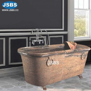 Red Marble Bathtub with Claw, JS-BT001