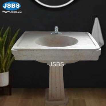 Natural Solid Pedestal Sink, JS-WB024