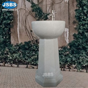 Round free-standing marble Basin, JS-WB042