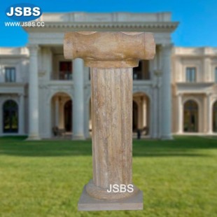 Beige Marble Pedestal, JS-CM009