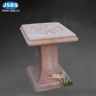 Red Marble Pedestal, JS-CM035