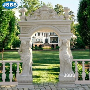 White Marble Statue Arch Door Frame, JS-D042