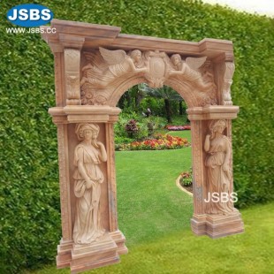 Red Angel Statue Door Surround, JS-D064