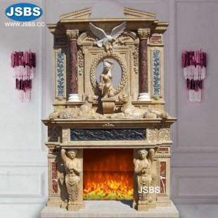 Engraving Luxurious Overmantel, JS-FP014