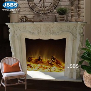Classical White Fireplace Mantel, JS-FP139