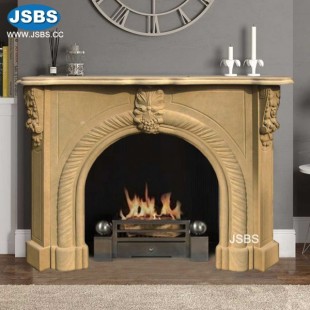 Sandstone Fireplace Mantel, JS-FP192