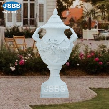 White Marble Flower Vase, JS-P057