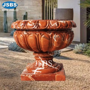 Cheap red marble pot, JS-P246
