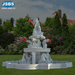 Elegant White Marble Fountain, JS-FT186