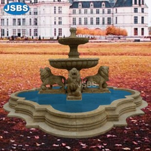 Garden Marble Lion Fountain, JS-FT192