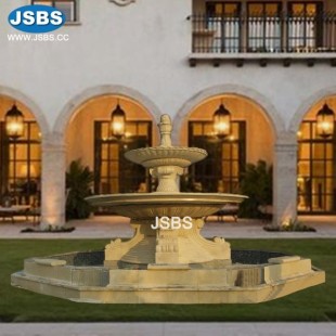 Golden Beige Marble Fountain, JS-FT193