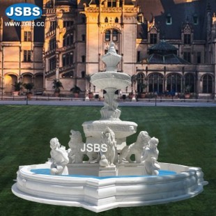 Majestic Lion Marble Fountain, JS-FT211