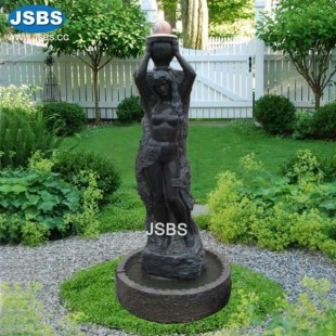 Female Marble Black Fountain, JS-FT185
