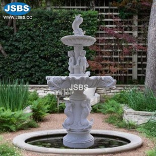 White Marble Tier Fountain, JS-FT066