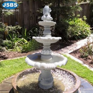 Pure White Marble Tier Fountain, JS-FT084