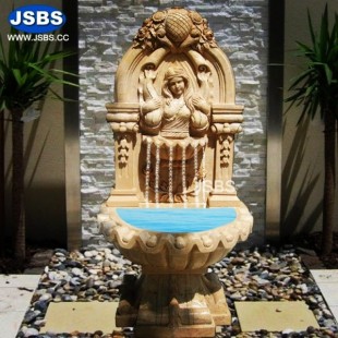 Cream Marble Wall Fountain, JS-FT027