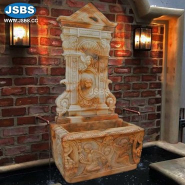 Cream Marble Wall Fountain, JS-FT075