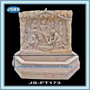 Statuary Cream Marble Wall Fountain, JS-FT173