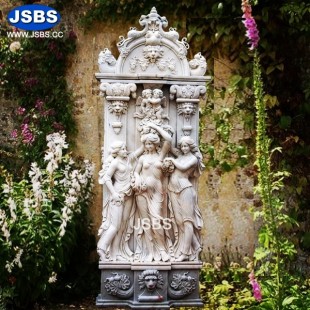 Luxury Three Ladies Marble Wall Fountain, JS-FT140
