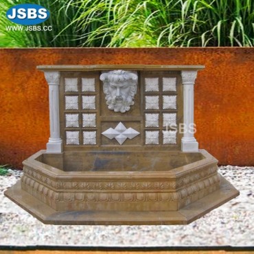 White&Cream Sculpture Marble Wall Fountain, JS-FT227