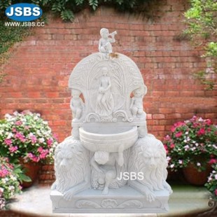 White Lion Head Wall Fountain, JS-FT062