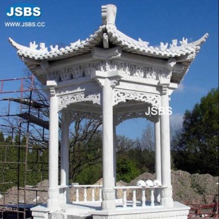 White Marble Chinese Gazebo, JS-GZ037