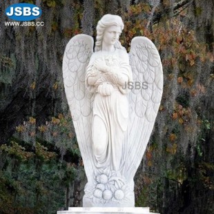 Standing Angel with Flower Headstone, Standing Angel with Flower Headstone