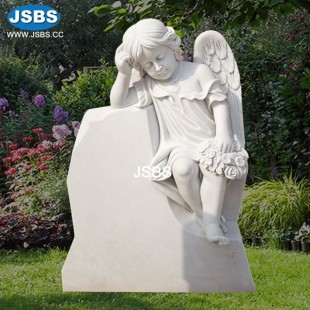 Marble Baby Angel Headstone, Marble Baby Angel Headstone