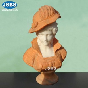 Female with Hat Marble Bust, Female with Hat Marble Bust