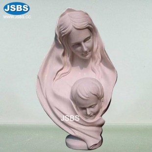 Marble Mother and Son Bust, JS-B097