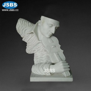 White Marble Male Bust, JS-B109