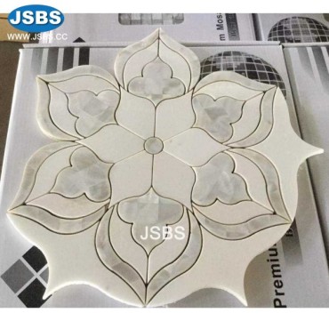 marble mosaic tiles flower, JS-MS012