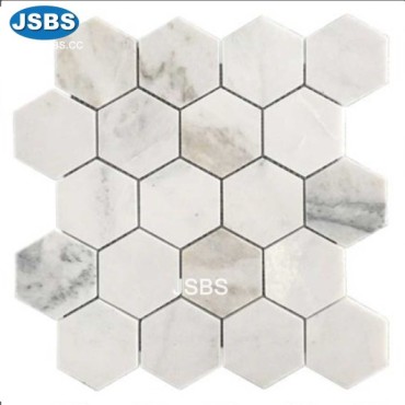 hexagon marble mosaic tiles, JS-MS019