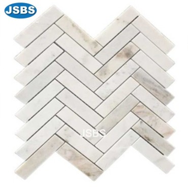 Herringbone marble mosaic wall tiles, JS-MS024