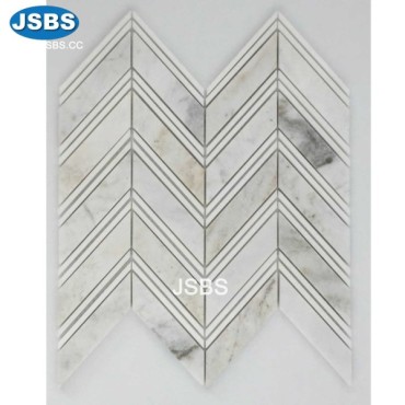 Chevron marble mosaic tiles sheet, JS-MS028