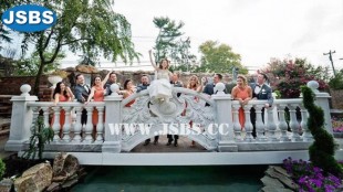 Luxury Wedding Marble Leaves Balustrade Project for US