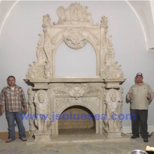 Luxury Double Fireplace Mantel Project for US