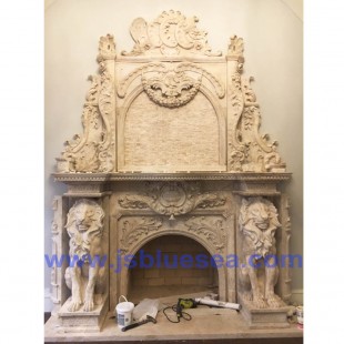 Luxury Double Fireplace Mantel Project for US