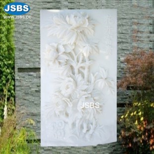 Carved White Marble Relief, JS-RF007
