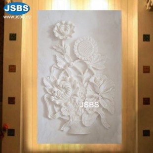 Carved White Marble Relief, JS-RF008
