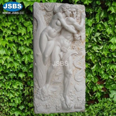 Nude Man and Woman Wall Relief Marble Sculpture, JS-RF002