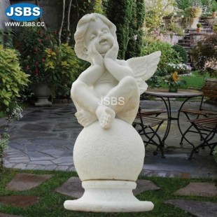 Marble Cherub Statue, JS-C092D