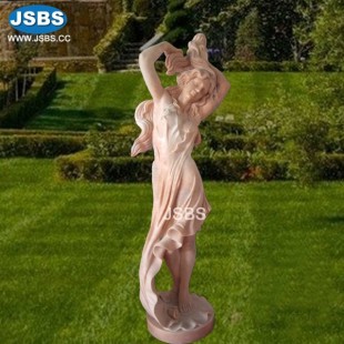 Red Marble Lady Sculpture, Red Marble Lady Sculpture