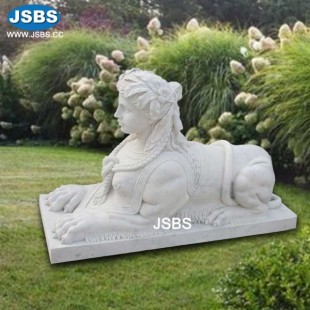 White Marble Sphinx Statue, JS-C095