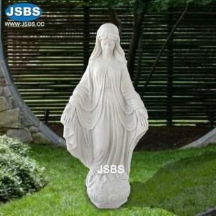 White Marble Mary Statue, White Marble Mary Statue