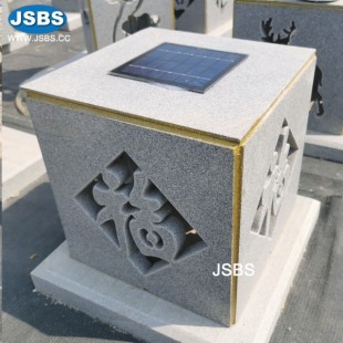 Solar Panel Stone Fu Lantern, JS-AL021E